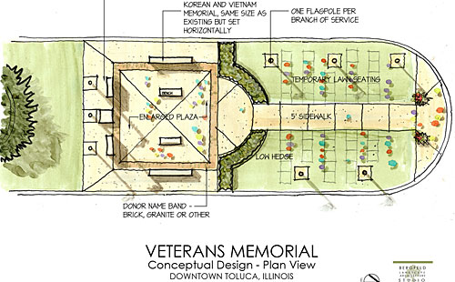 Veterans' Memorial Plaza, Toluca, Illinois